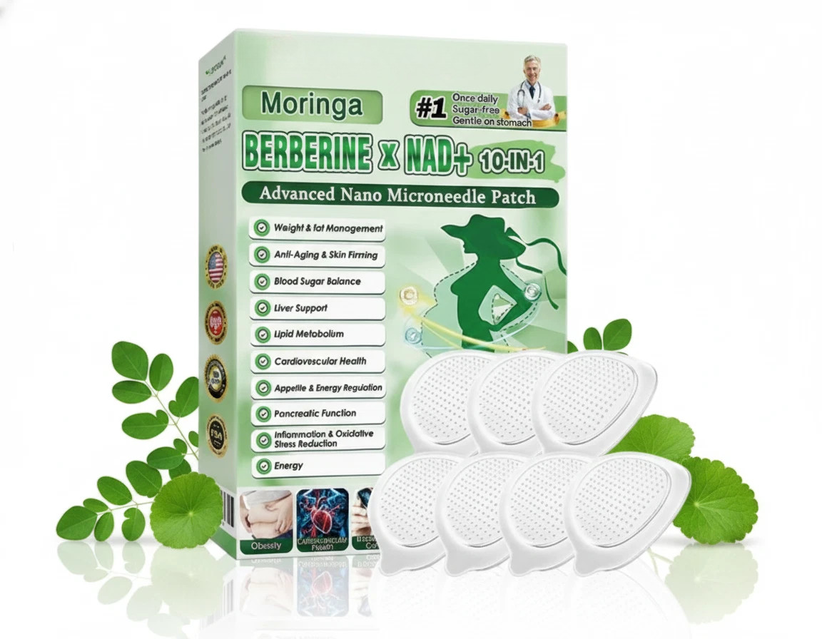 1-5Boxes Moringa Berberine NAD+ Weight Loss Patches Advanced Nano Microneedle