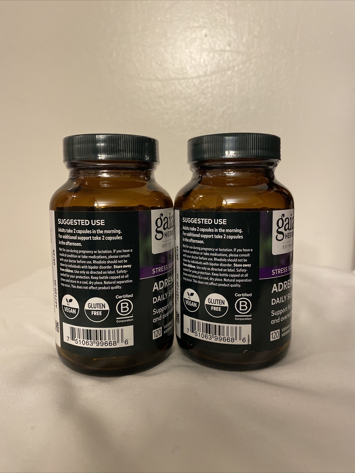 Gaia Herbs Adrenal Health Daily Support 240 LIQUID PHYTO CAPSULES