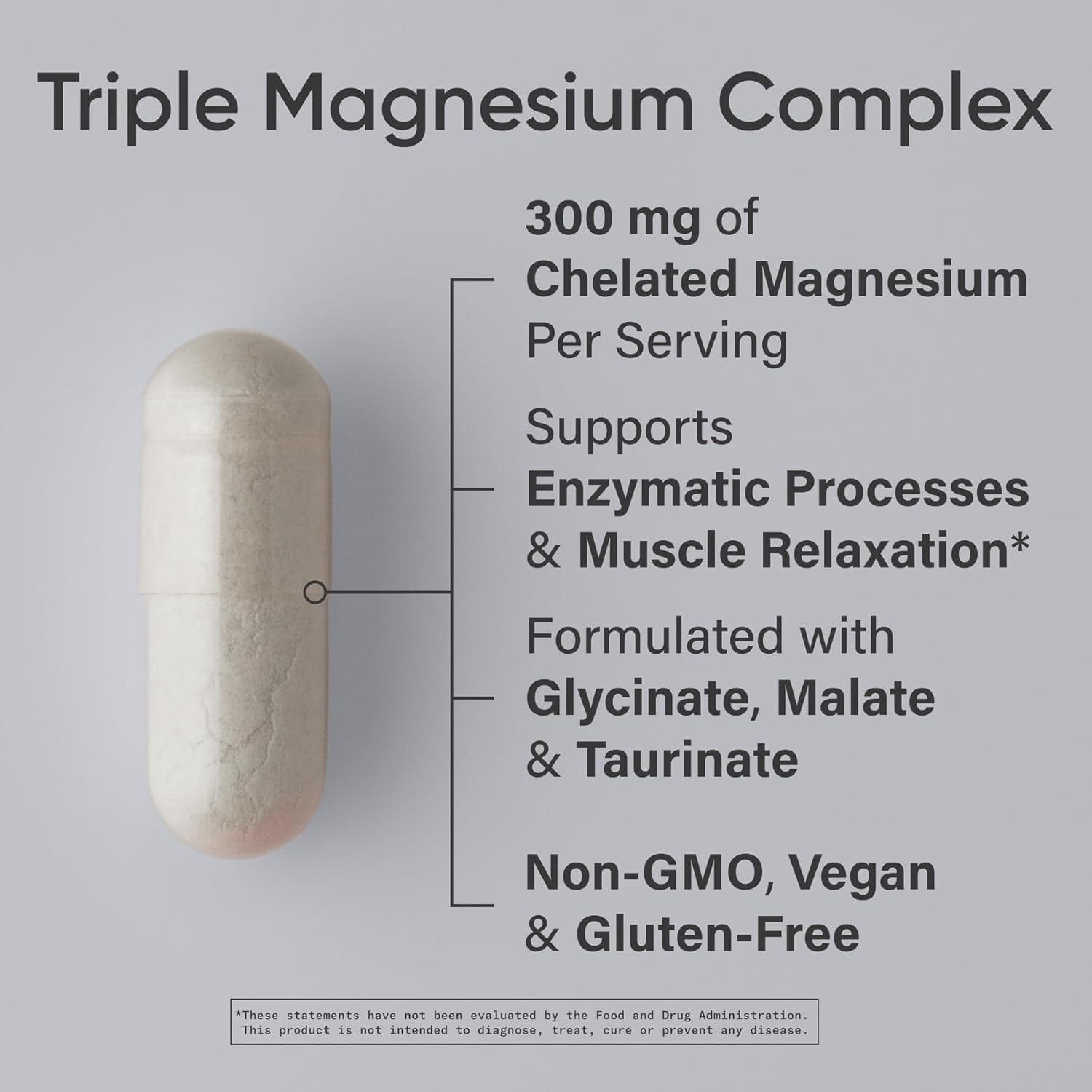 Sports Research Chelated Triple Magnesium Complex [120 Veggie Capsules]