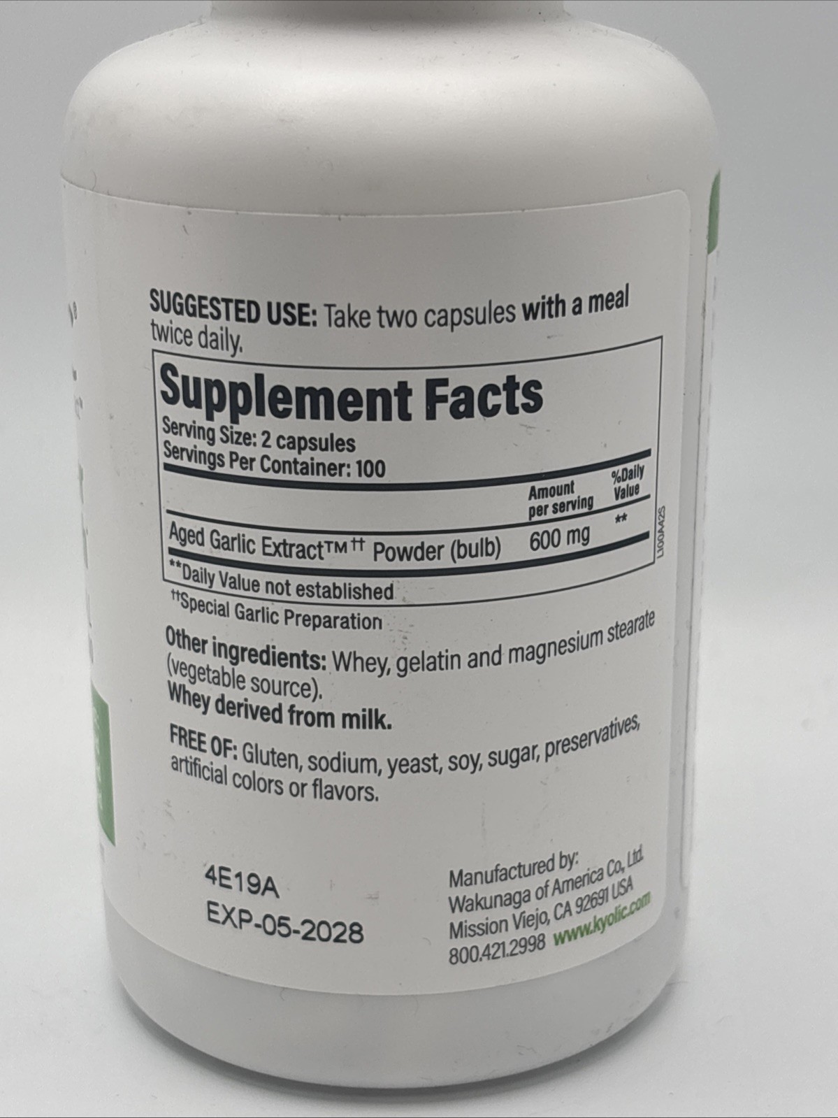 Aged Garlic Extract™, Cardiovascular Health, Formula 100, 200 Capsules (300 mg