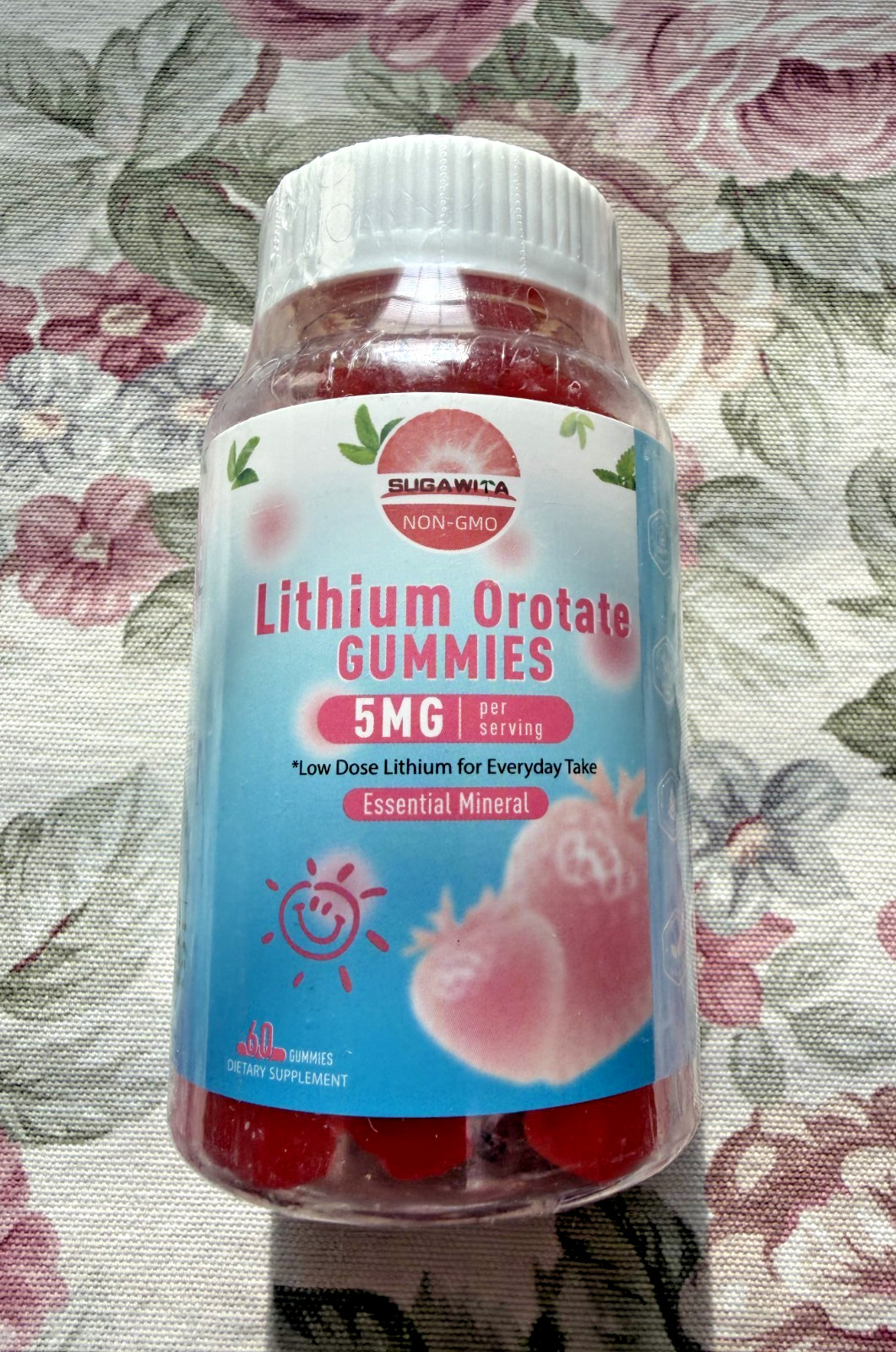 SUGAWITA Lithium Orotate 5mg Gummies | Plant-Powered Bioavailable Chewable