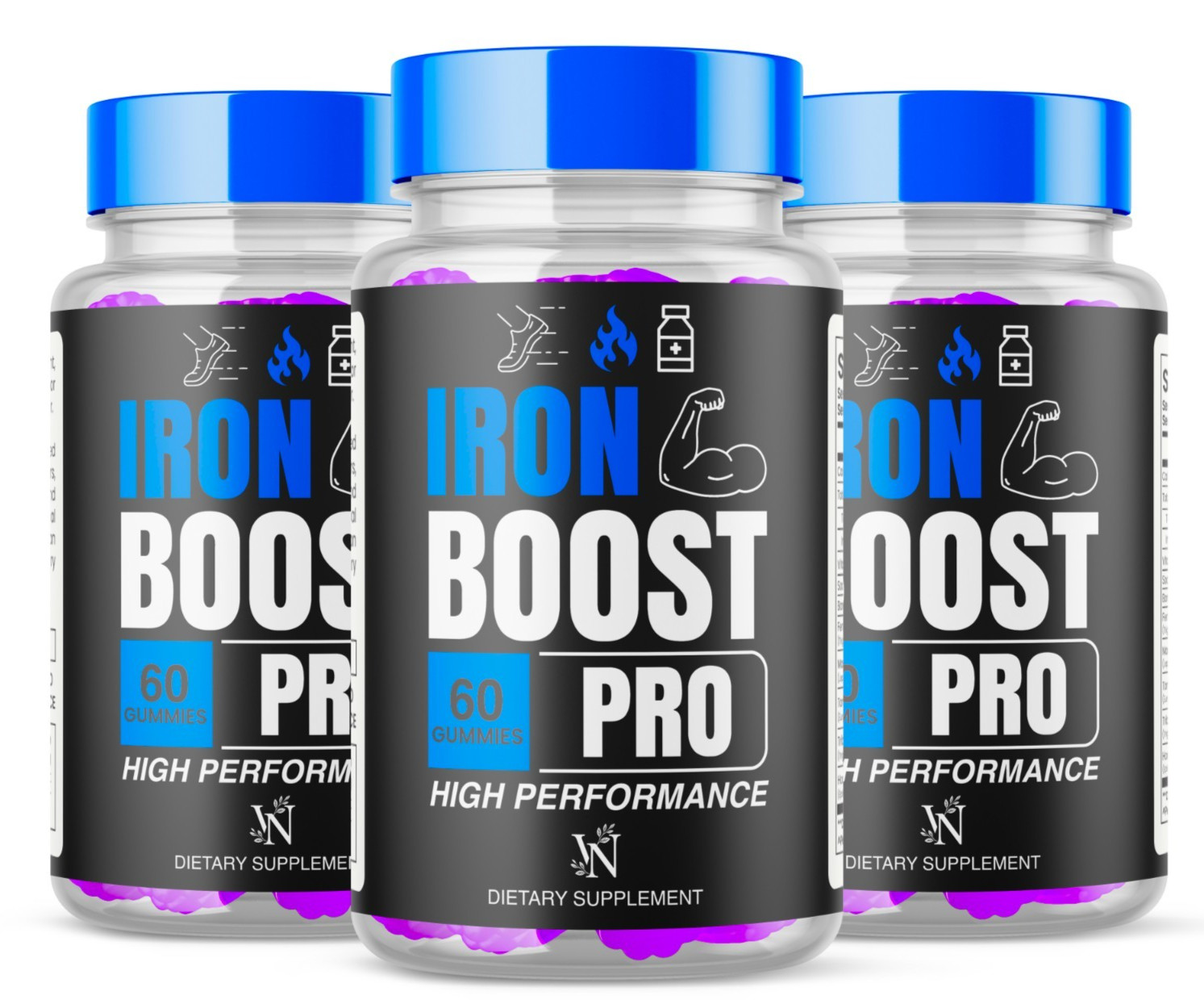 Iron Boost for Men, Ironbooster Pro High Performance Gummies 180CT 3 Pack