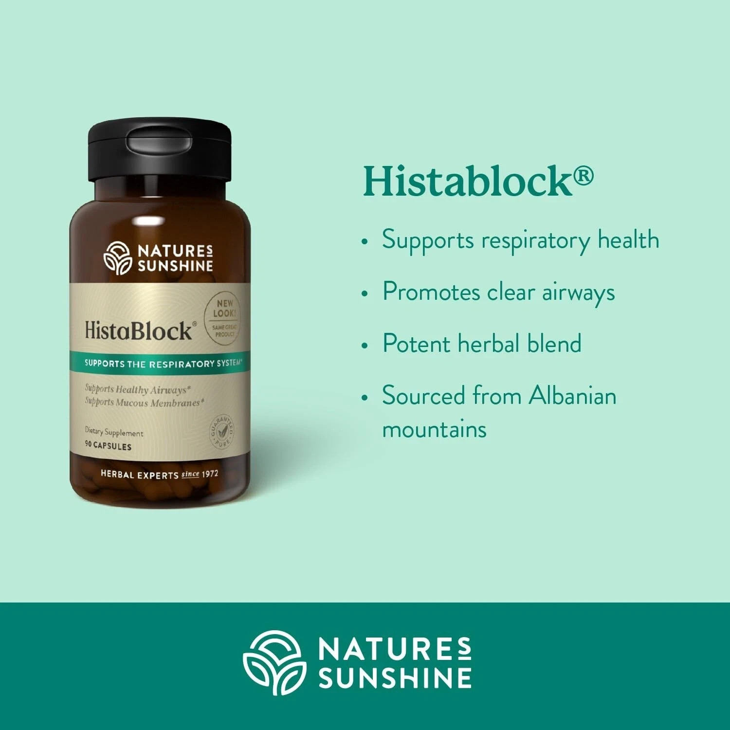 Nature’s Sunshine HistaBlock, Respiratory Support Supplement, 90 Vegcaps, 1/2028