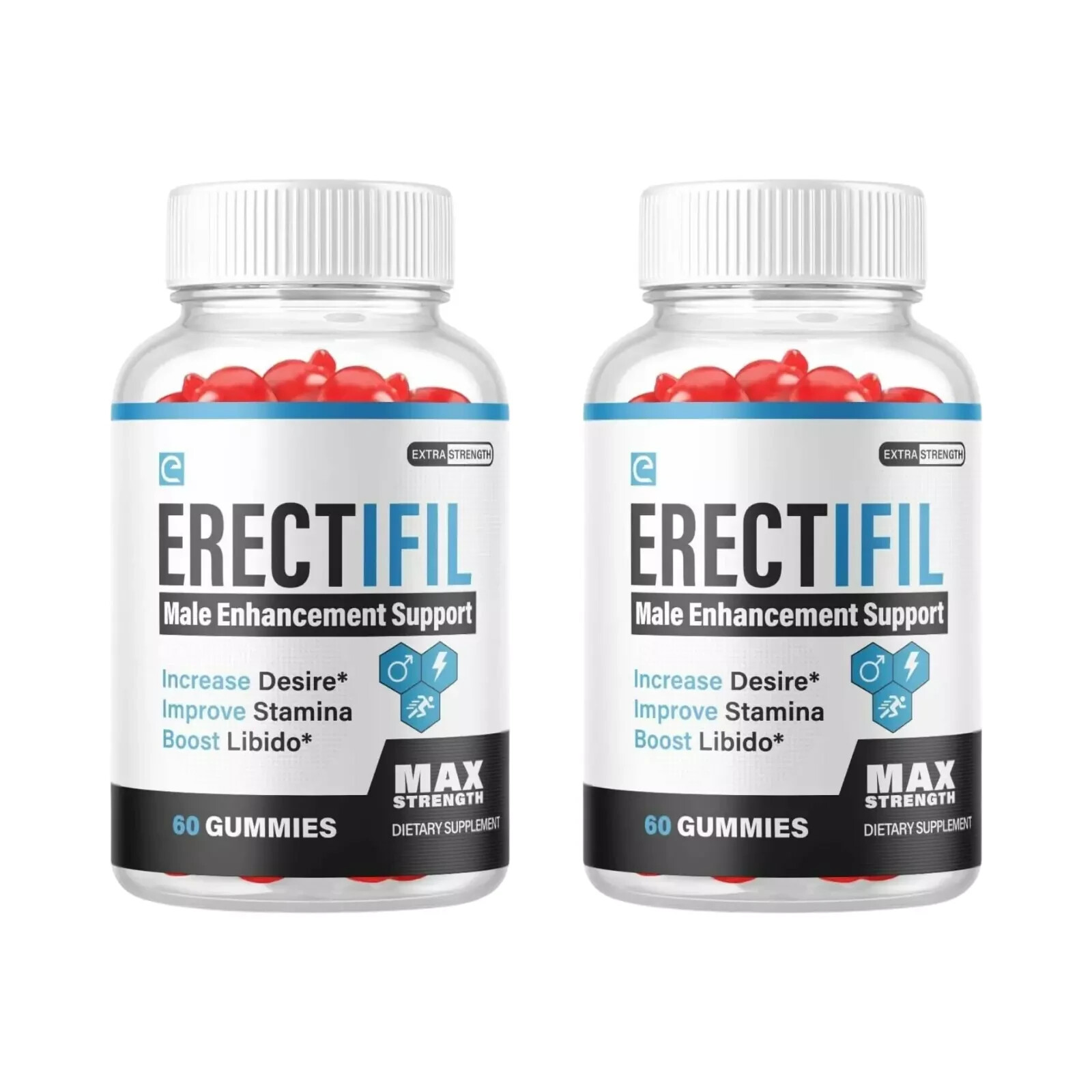 2-Pack Erectifil Gummies – All Natural Support For Men -120 Gummies