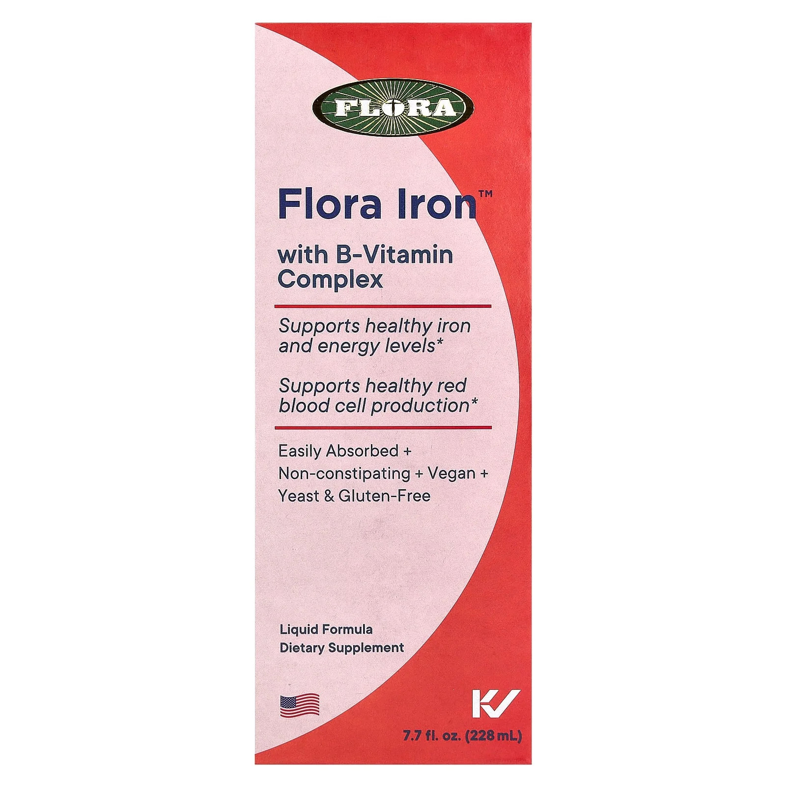 2 X Flora, Iron with B-Vitamin Complex, 7.7 fl oz (228 ml)