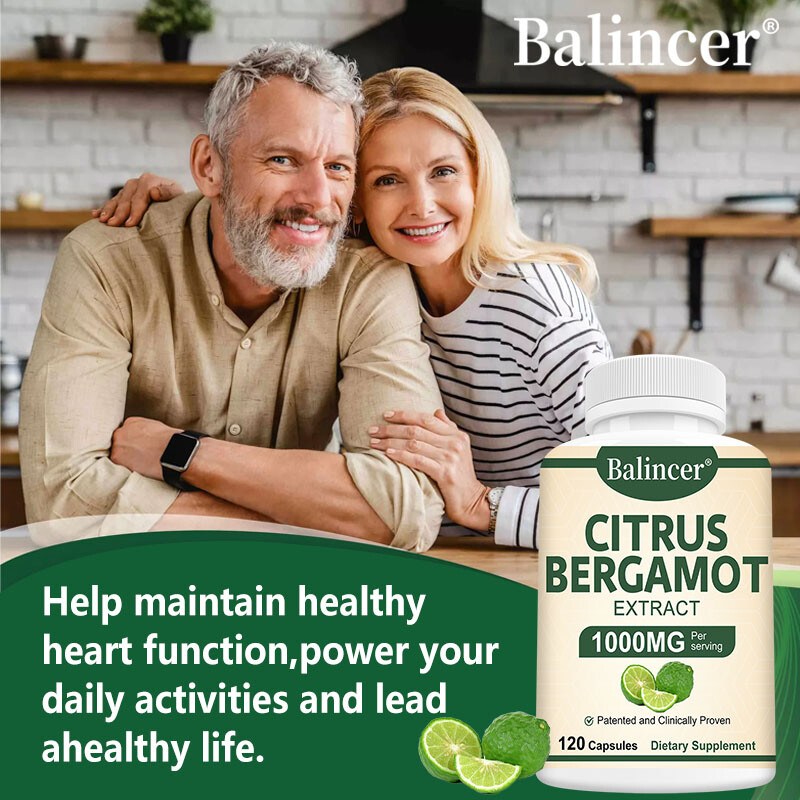 Citrus Bergamot 1000 mg Extract, Organic Cholesterol Supplements – 120 Capsules