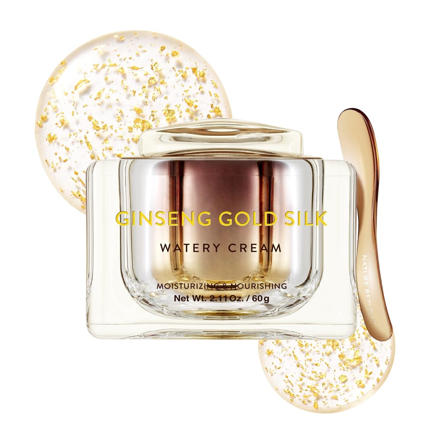 Nature Republic Ginseng Gold Silk Watery Cream 2.11 Oz(60g) | 6 Years Korean …