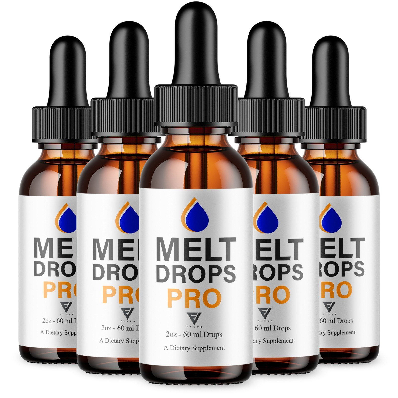 (5 Pack) Melt Drops Pro Supplement, Melt Drops Pro Weight Management (10oz)