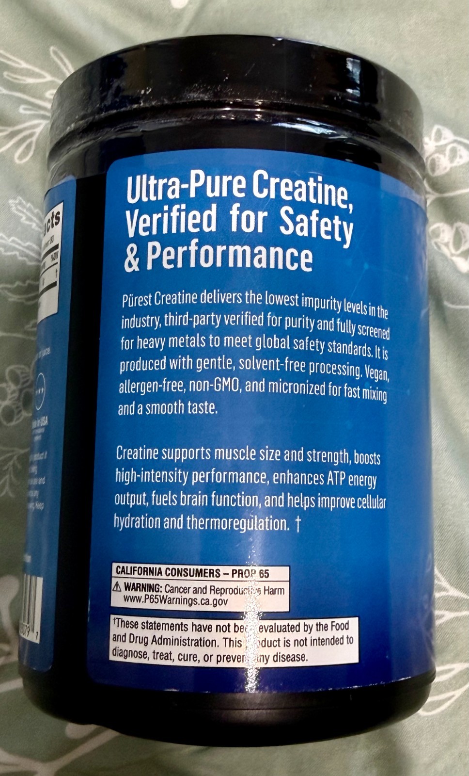 Creatine Monohydrate Powder Micronized Unflavored Strength Muscle ATP 80 Svgs