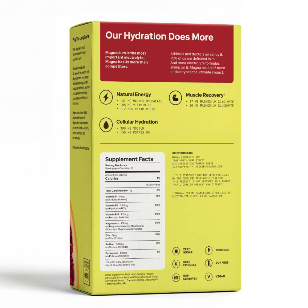 Magna Hydration Electrolyte Mix Stick Pack Dietary – Blood Orange – 10ct