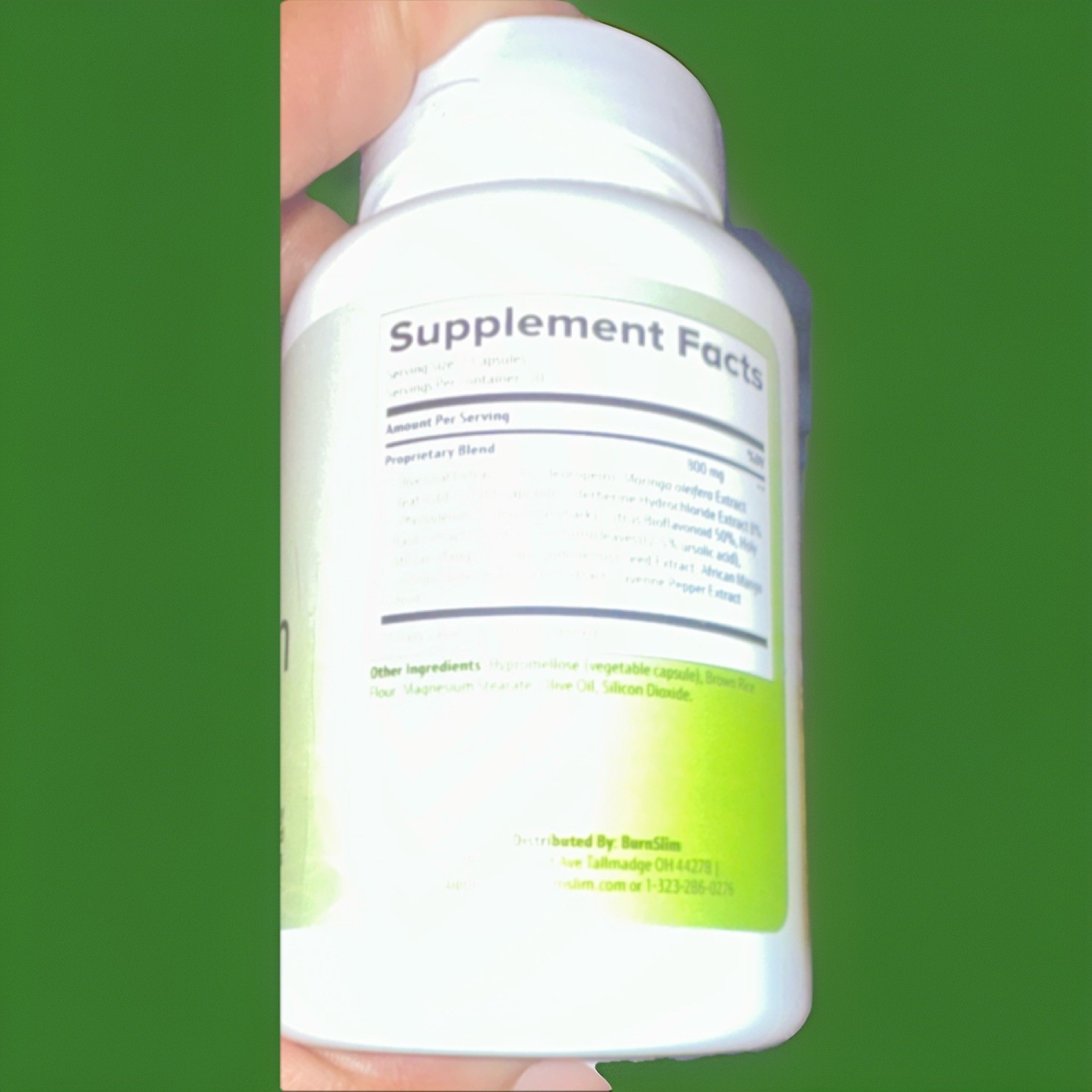 BurnSlim Weight Loss Supplement 60 Capsules Soy-Free Dairy-Free Gluten-Free