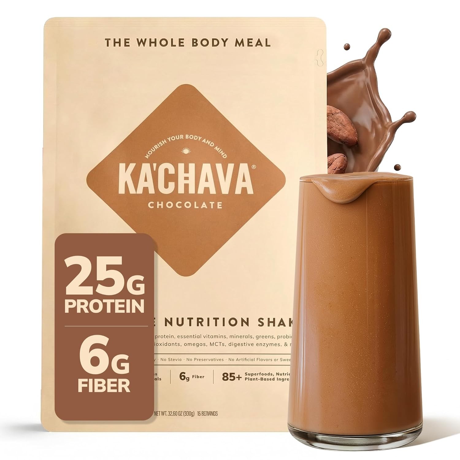 Vegan Protein Powder Chocolate 2lb Meal Replacement 85+ Superfoods Greens 15 Ser
