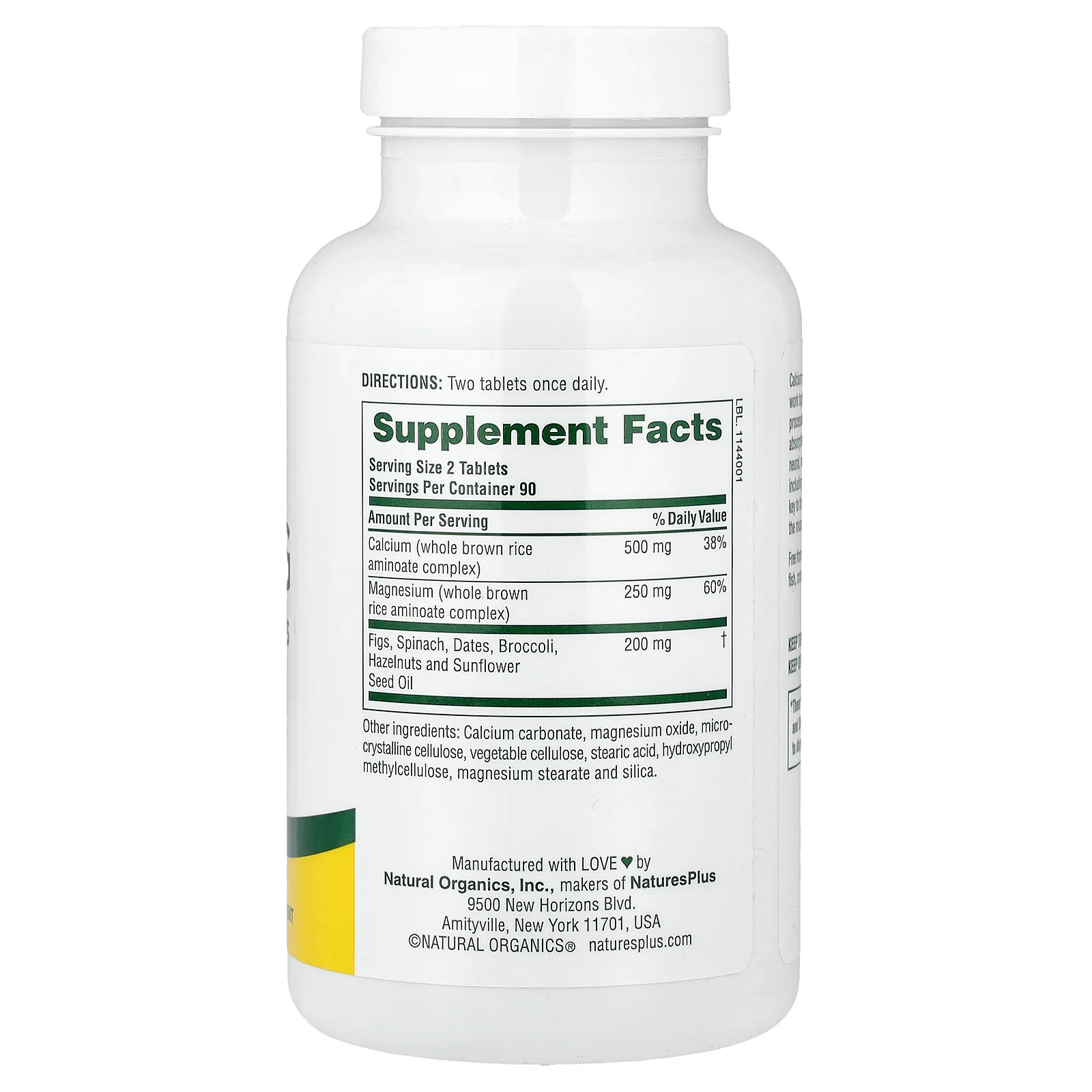 2 X NaturesPlus, Cal/Mag with Whole Foods, 180 Tablets