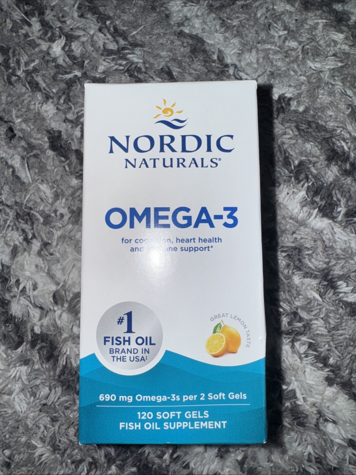 10/28 Nordic Naturals Omega-3, Lemon Flavor – 120 Soft Gels – 690 mg Omega-3