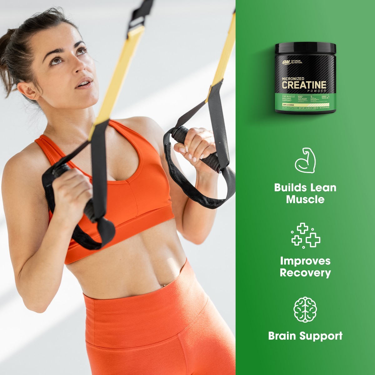 Optimum Nutrition Creatine Sports Nutrition Supplement Powder – 10.58oz: Energy