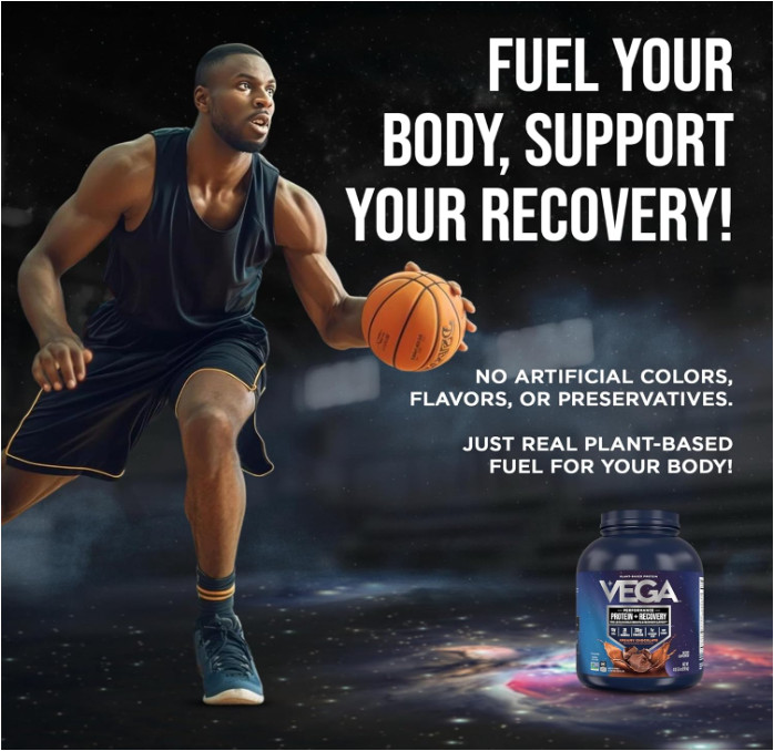 Vega Protein + Recovery, Chocolate, 4.4 lb, 45 Servings