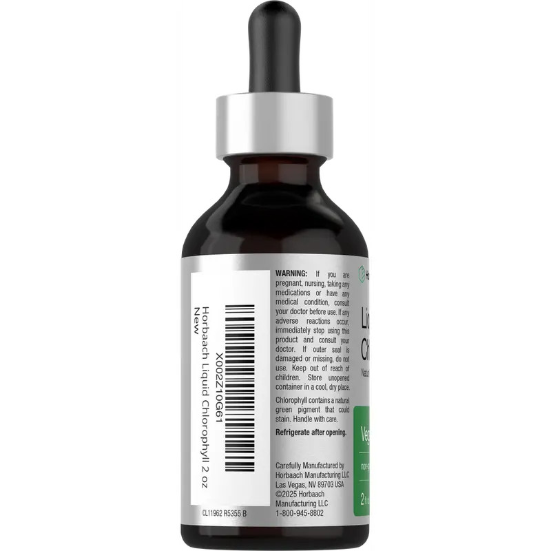 Horbäach Liquid Chlorophyll Drops | Vegan, Non-GMO, And Gluten Free Formula