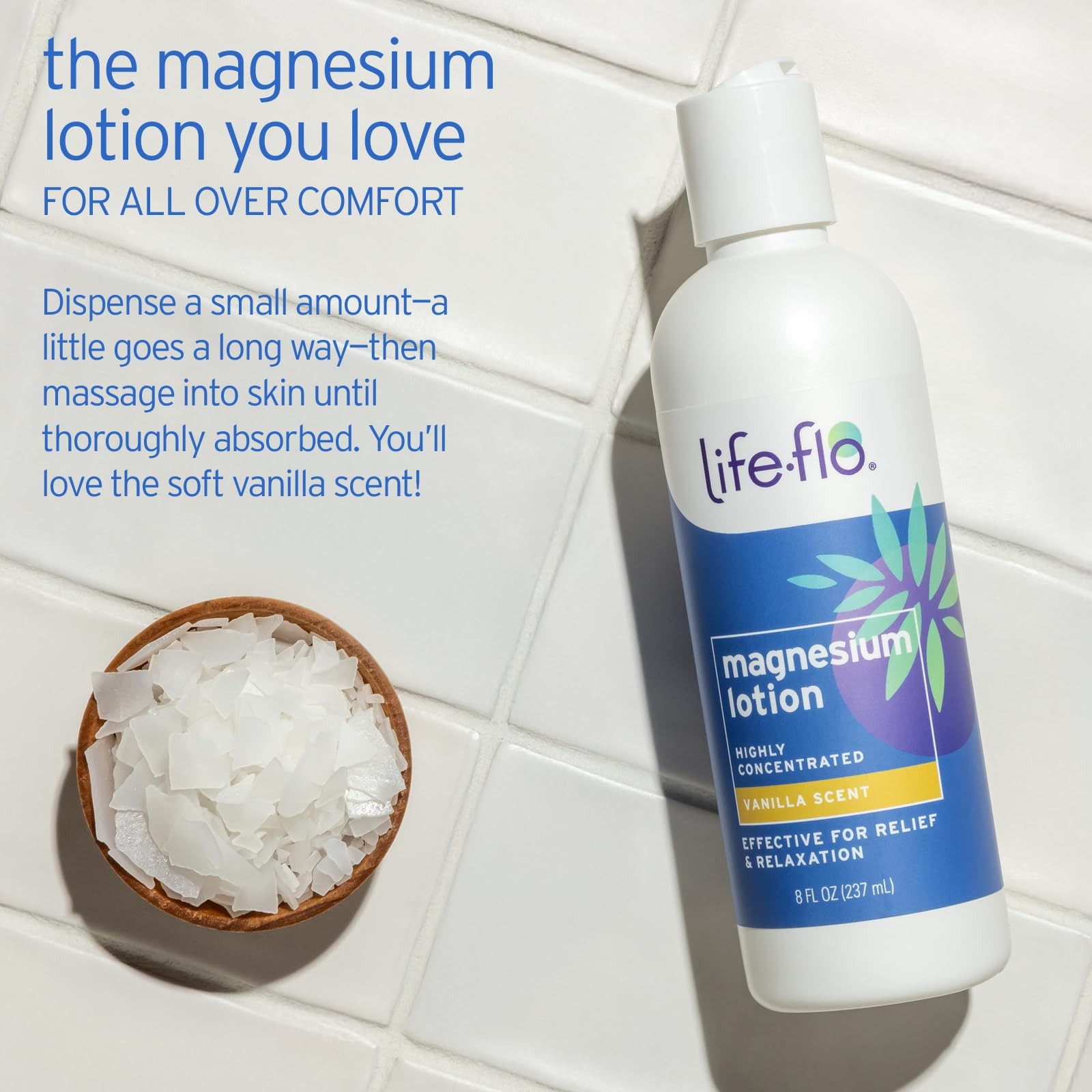 Life-flo Magnesium Lotion w/Concentrated Magnesium Chloride | Calms &