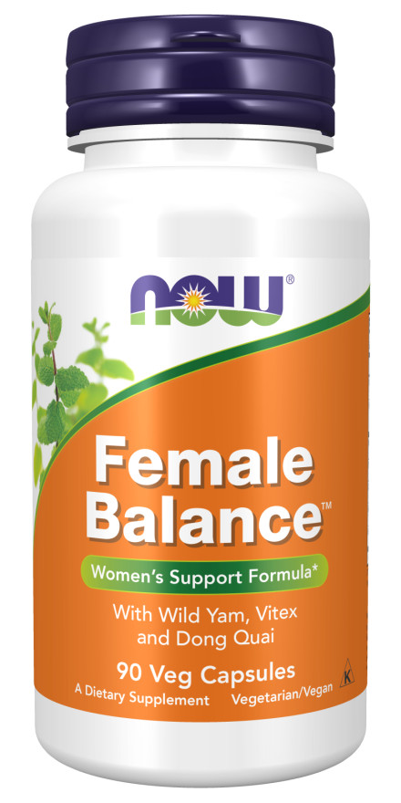 NOW FOODS Female Balance wild yam vitex dong quai ginger 90 Caps 06/25EXP