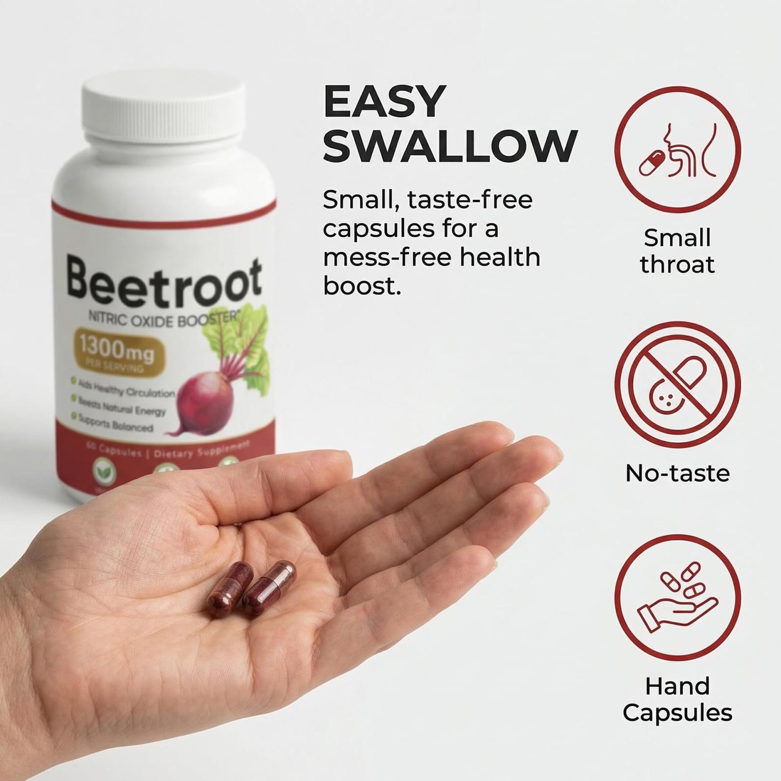 1300mg, Lemeli Beet Root Capsules, Boost Vitality, 60 Capsules – Lemeli Beetroot