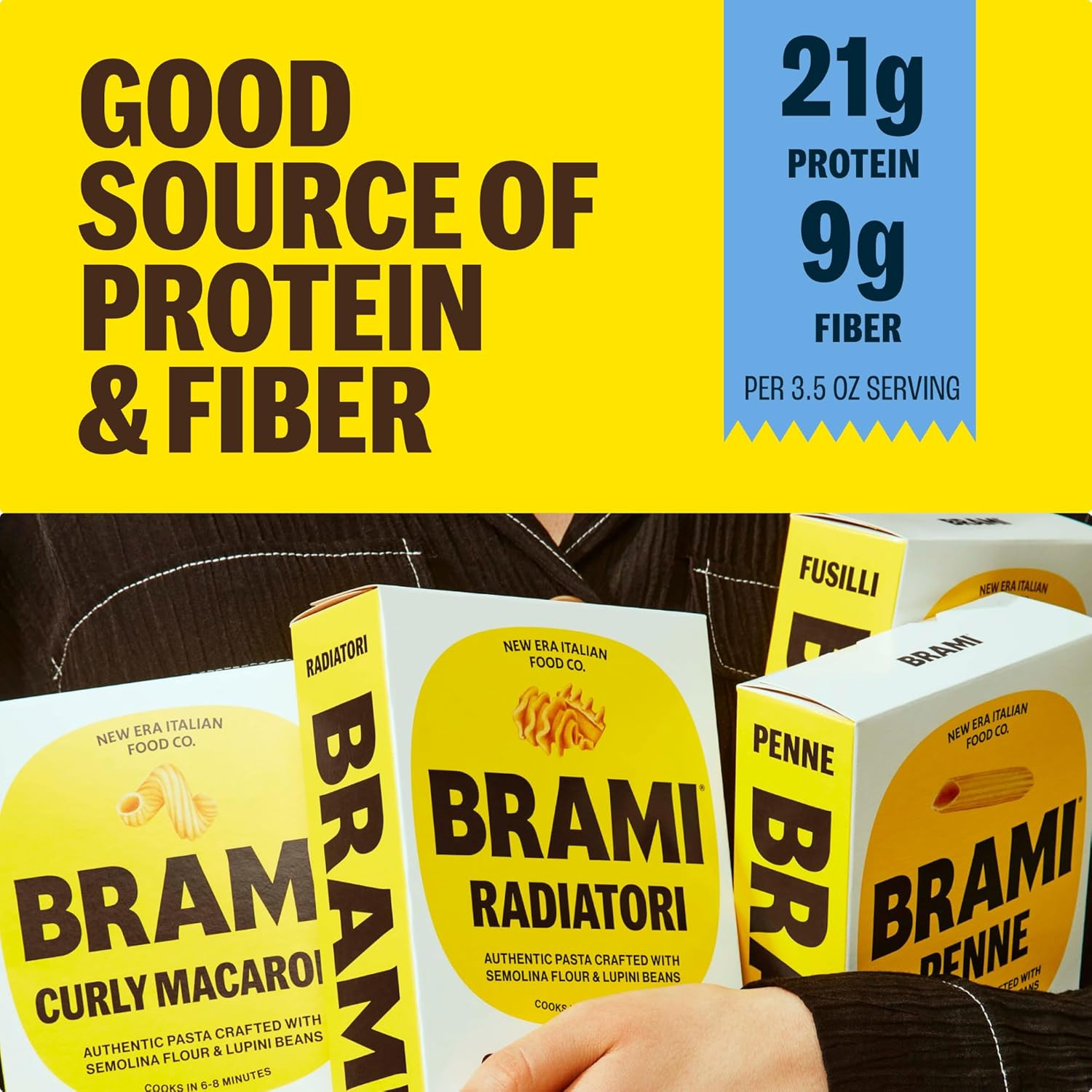 Fusilli Italian Protein Pasta | Low Carb | High Fiber | High Protein | Non-Gmo |