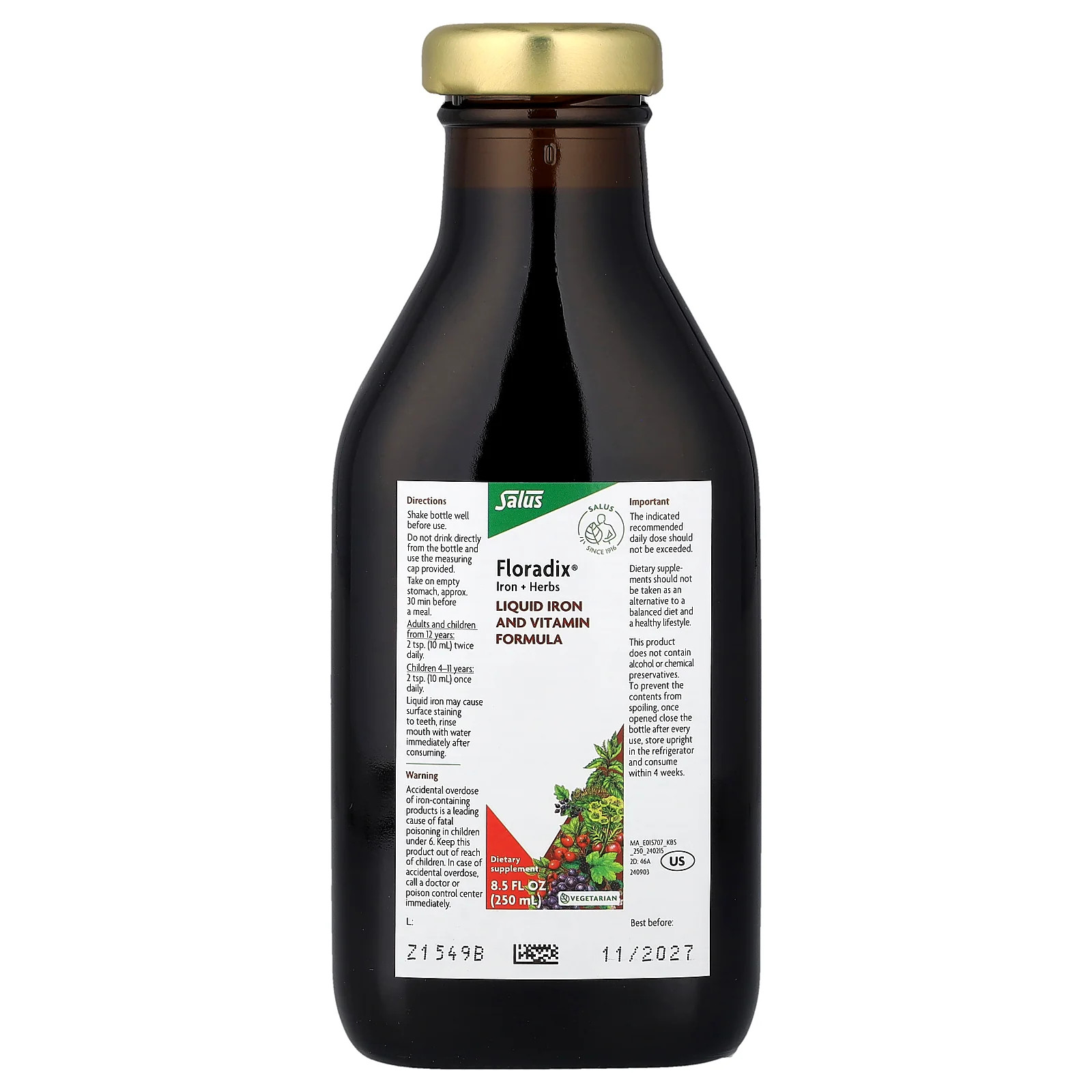 2 X Floradix, Iron + Herbs, 8.5 fl oz (250 ml)