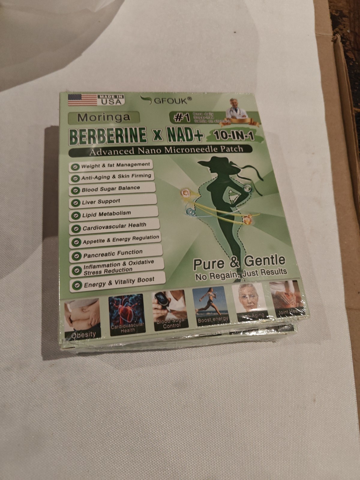 Moringa Berberine X NAD 10 In One Nano Micro Needle Patchx2