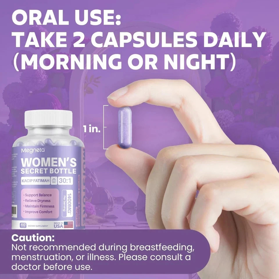 2X Women’s Secret Bottle-Vaginal Probiotics – Women pH Balance Health Supplement