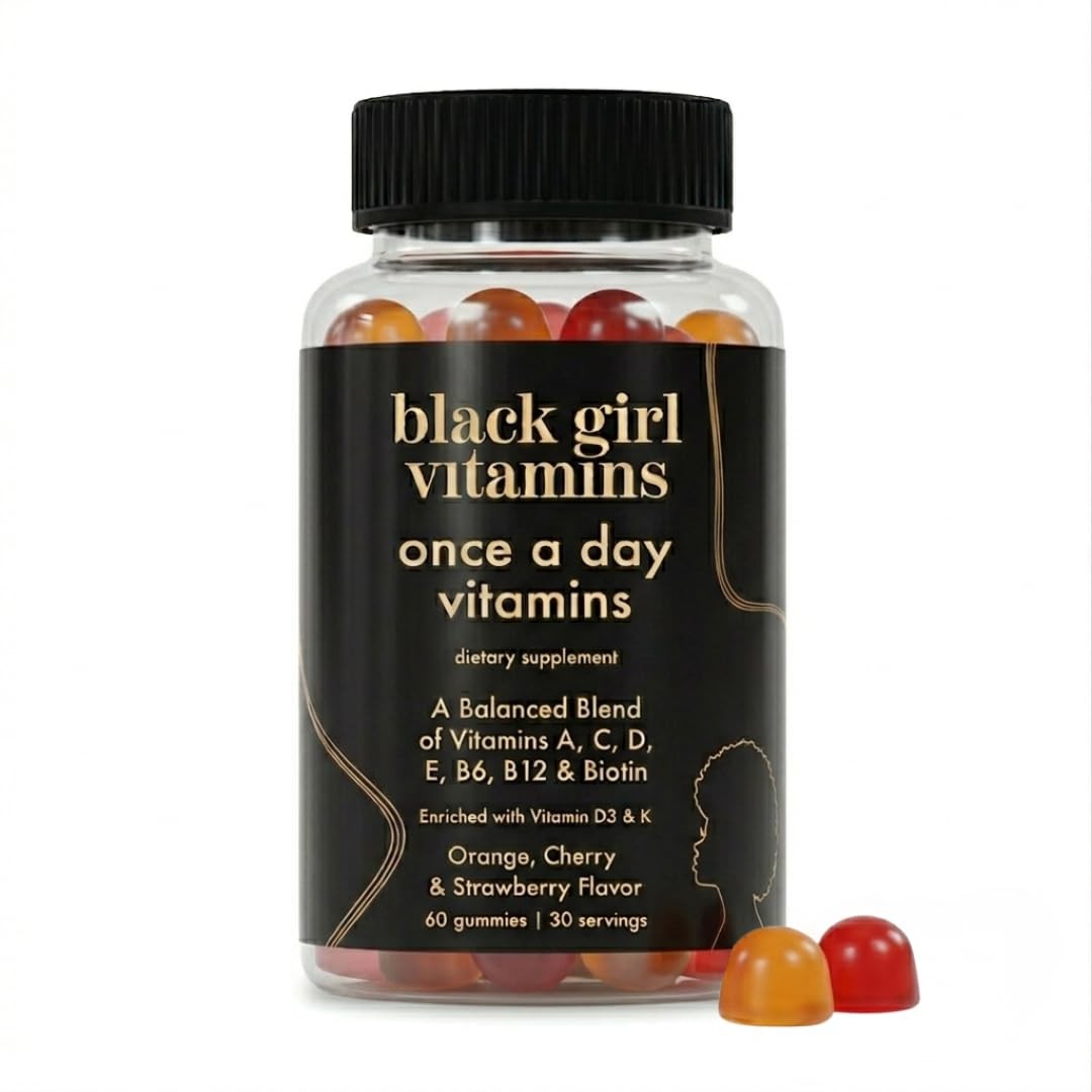 Black Girl Vitamins Once a Day – Womens 60 Count (Pack of 1), Red