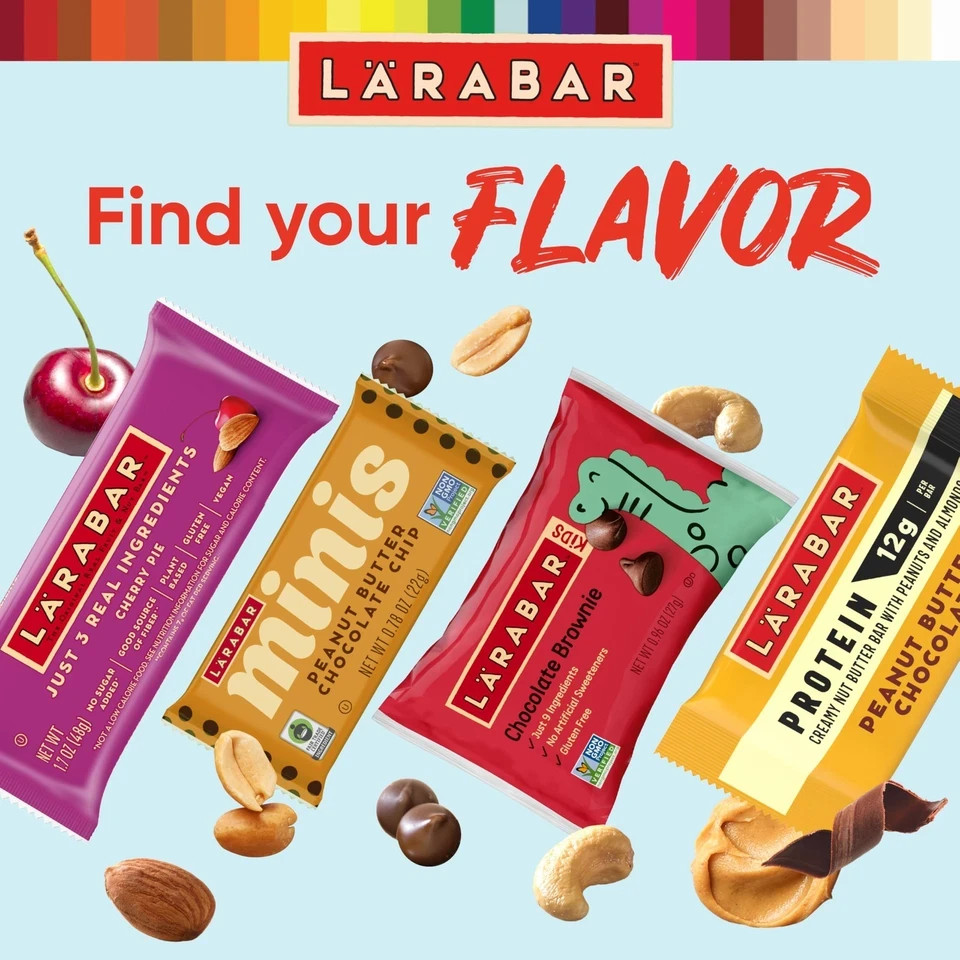LÄRABAR Cashew Cookie Fruit & Nut Bars, Gluten Free, Vegan, 18 Ct, 30.6 oz