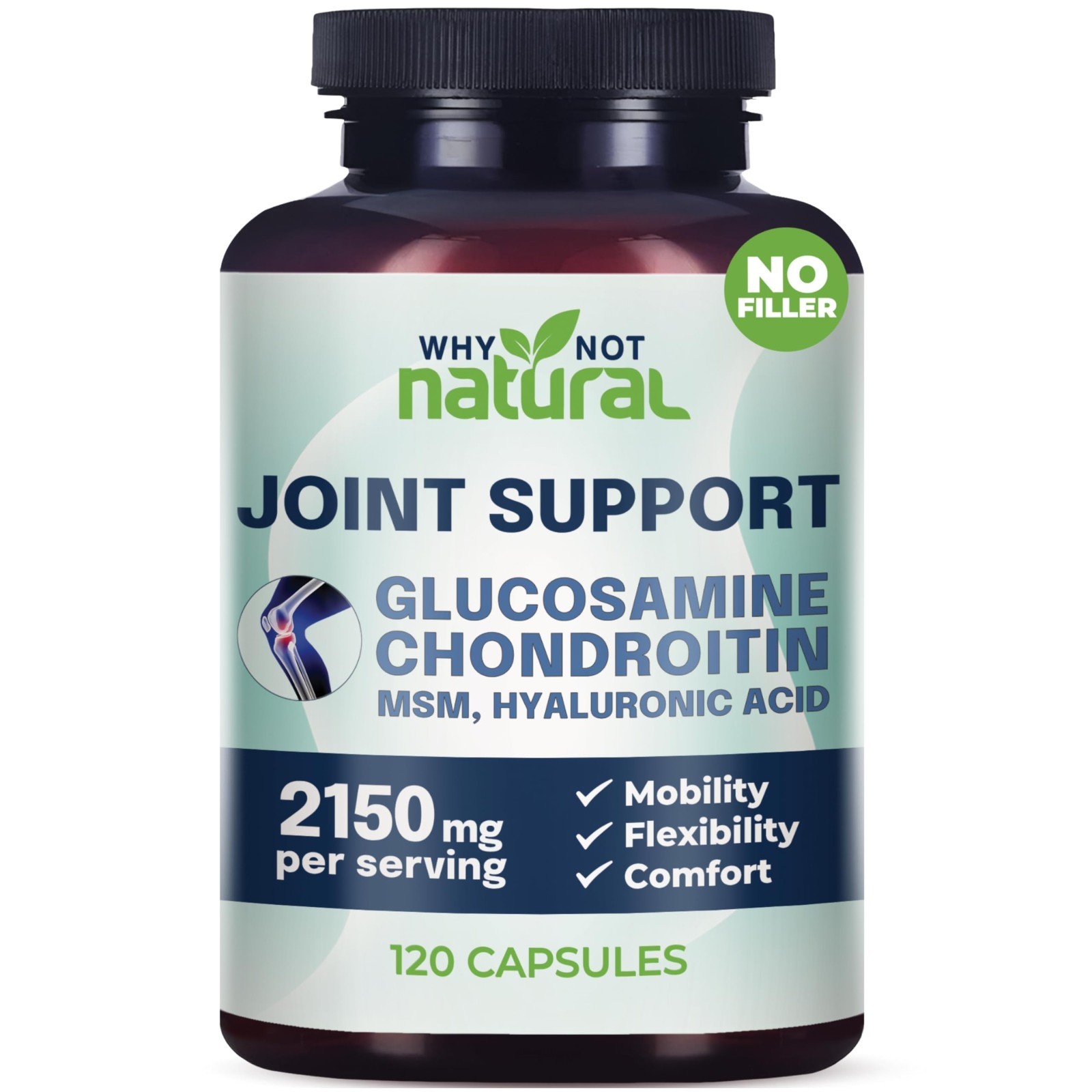 Natural Glucosamine Chondroitin MSM Joint Support – Knee Pain Relief Supplement