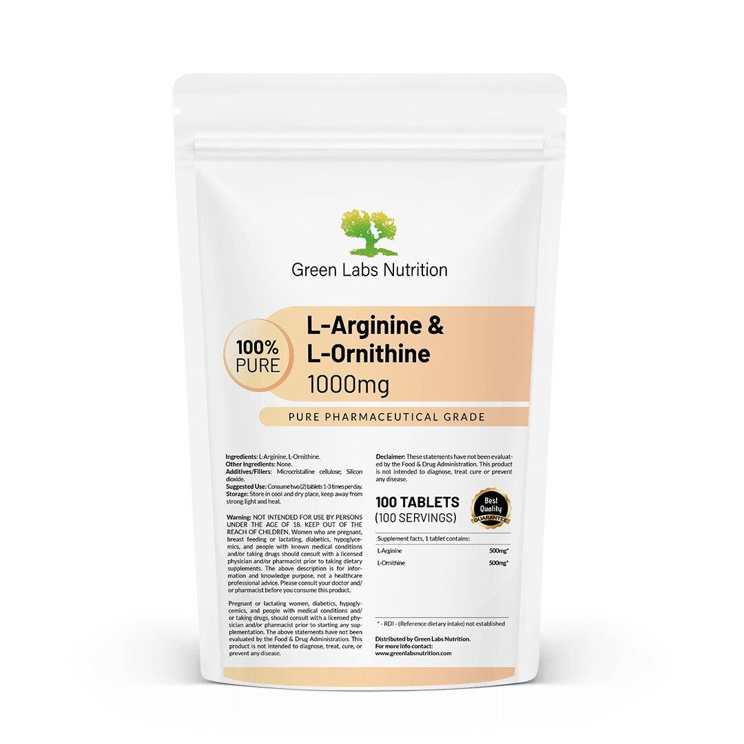 L-ARGININE L-ORNITHINE 1000mg TABLETS