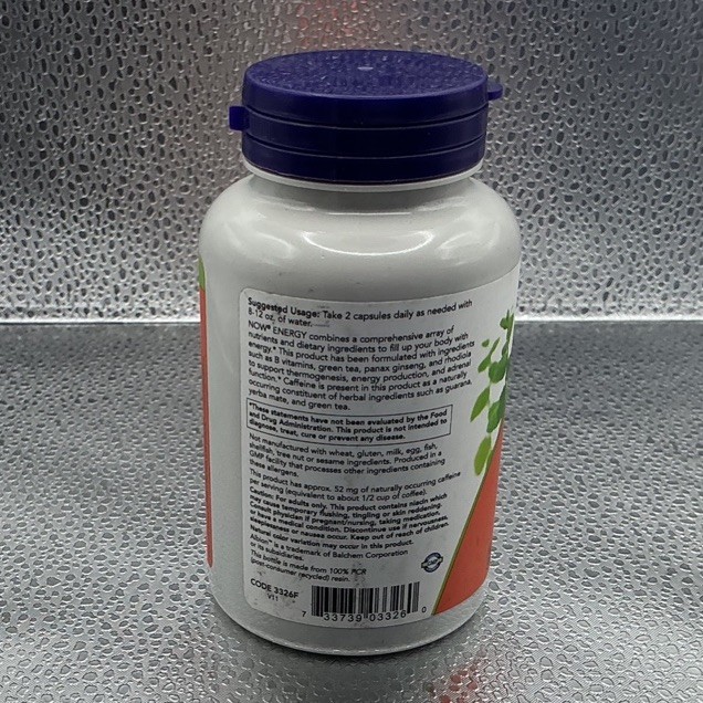 NOW Foods Energy Boost 90 Veg Capsules Metabolic Adrenal Support Exp 2027 Sealed