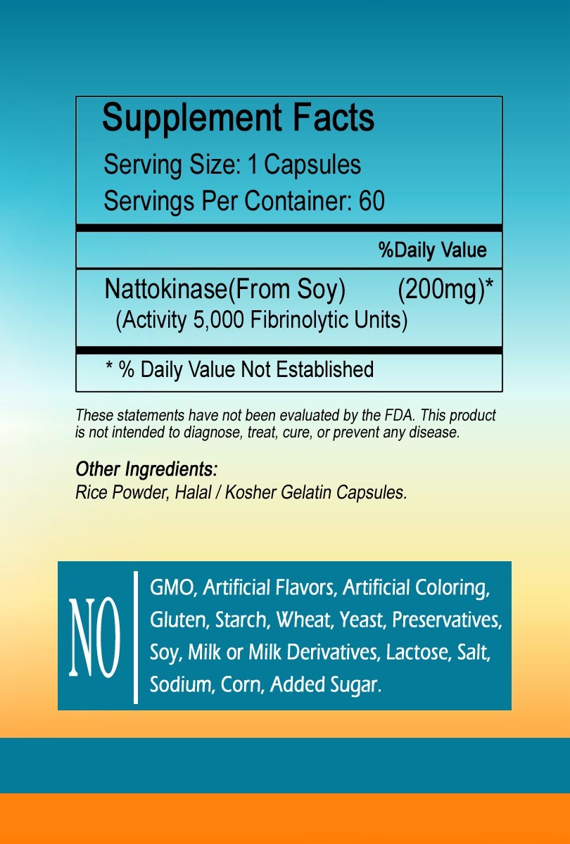 Nattokinase 5000FU Capsules High potency- best