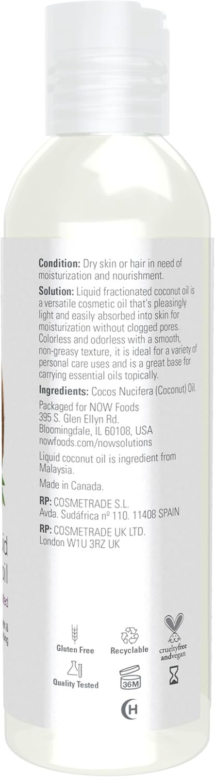 Solutions, Liquid Coconut Oil, Light and Nourishing, Promotes Healthy-Looking Sk