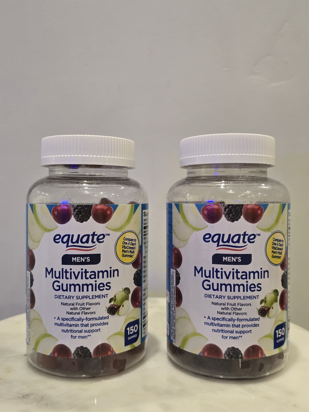 Equate Men’s Daily Adult Gummies, 150 Count – Adult Men’s Health. 2 Pack