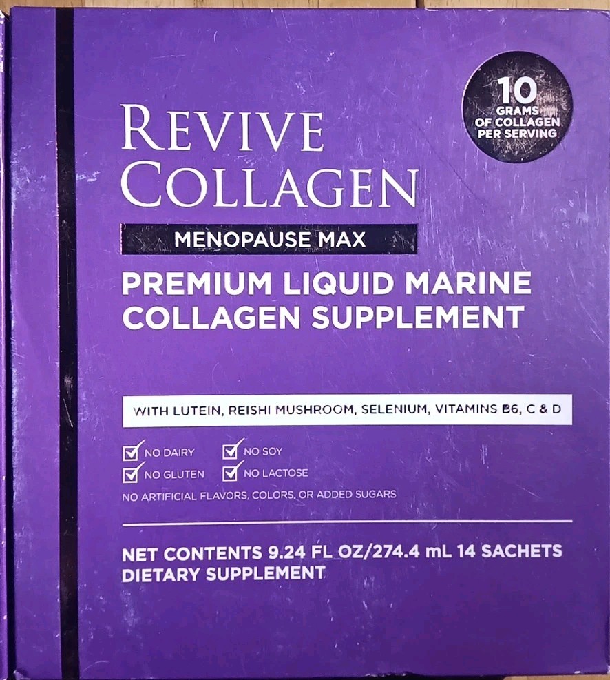 2 REVIVE COLLAGEN MENOPAUSE MAX PREMIUM LIQUID MARINE COLLAGEN 14 X2 28 SACHETS!