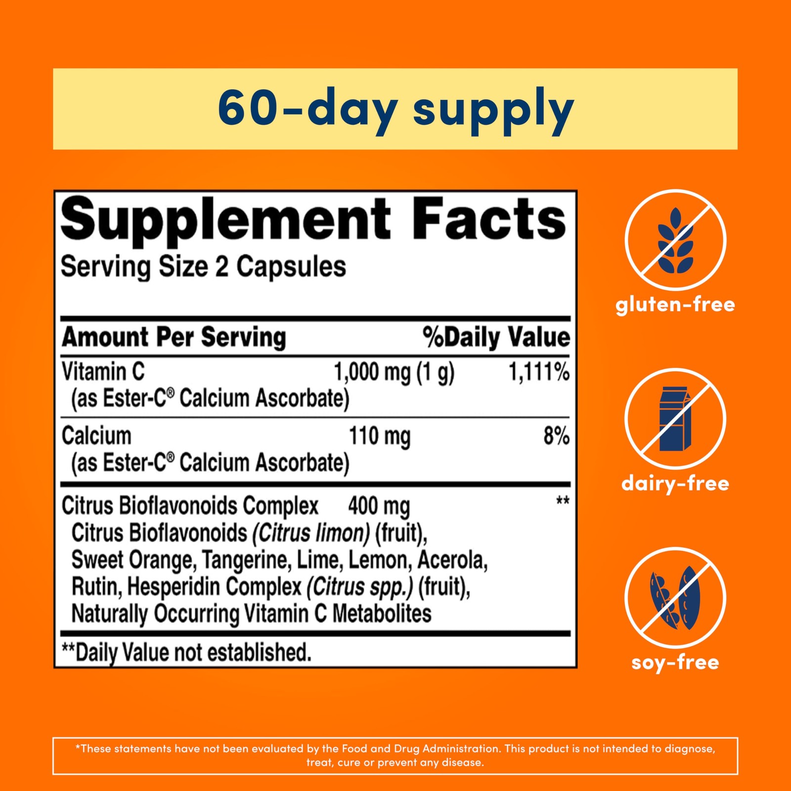 American Health Ester-C with Citrus Bioflavonoids 120 Count (Pack of 1)