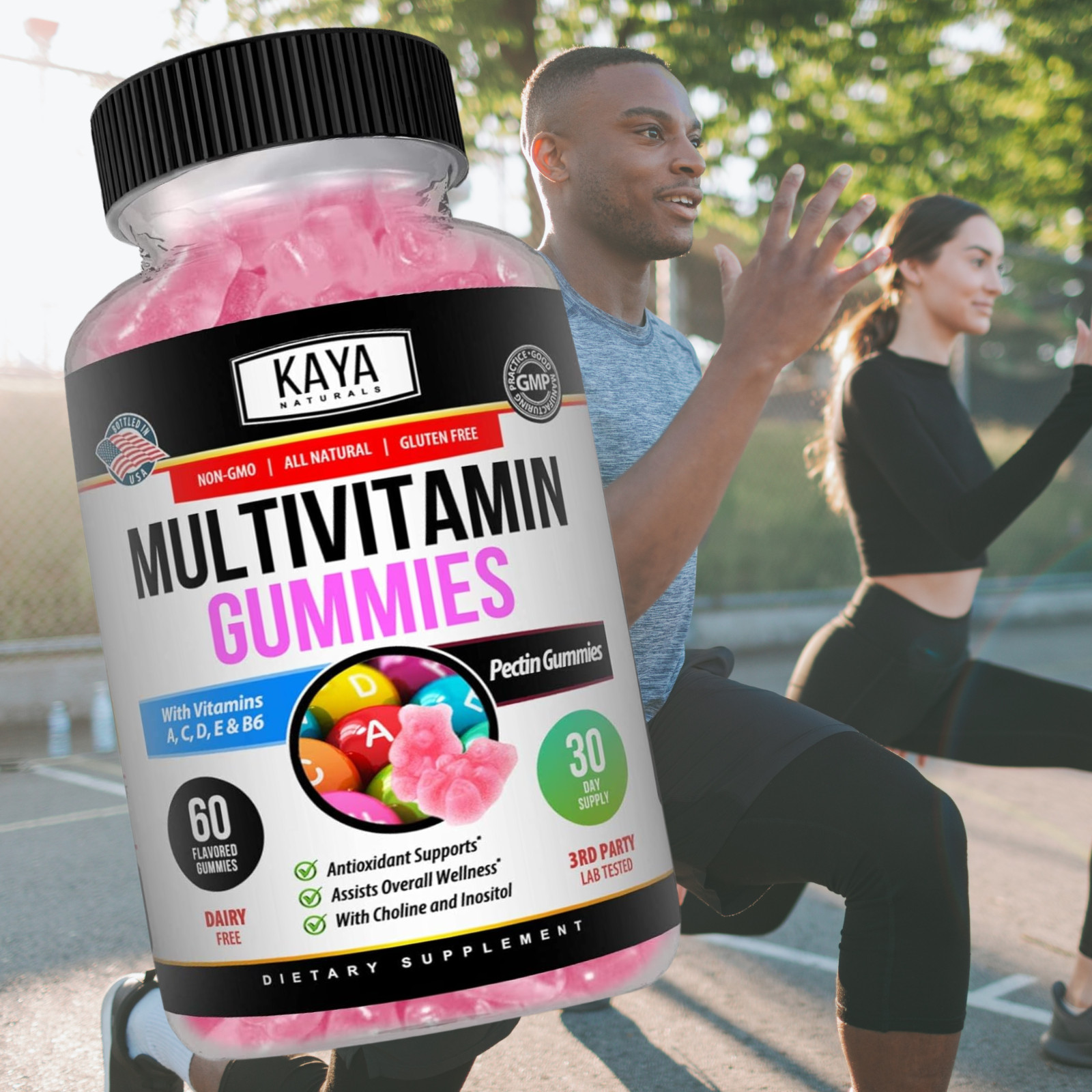3x 60ct Multi Vitamin Gummy, Biotin, Vitamin A, C & E, Zinc & Vitamin B-12
