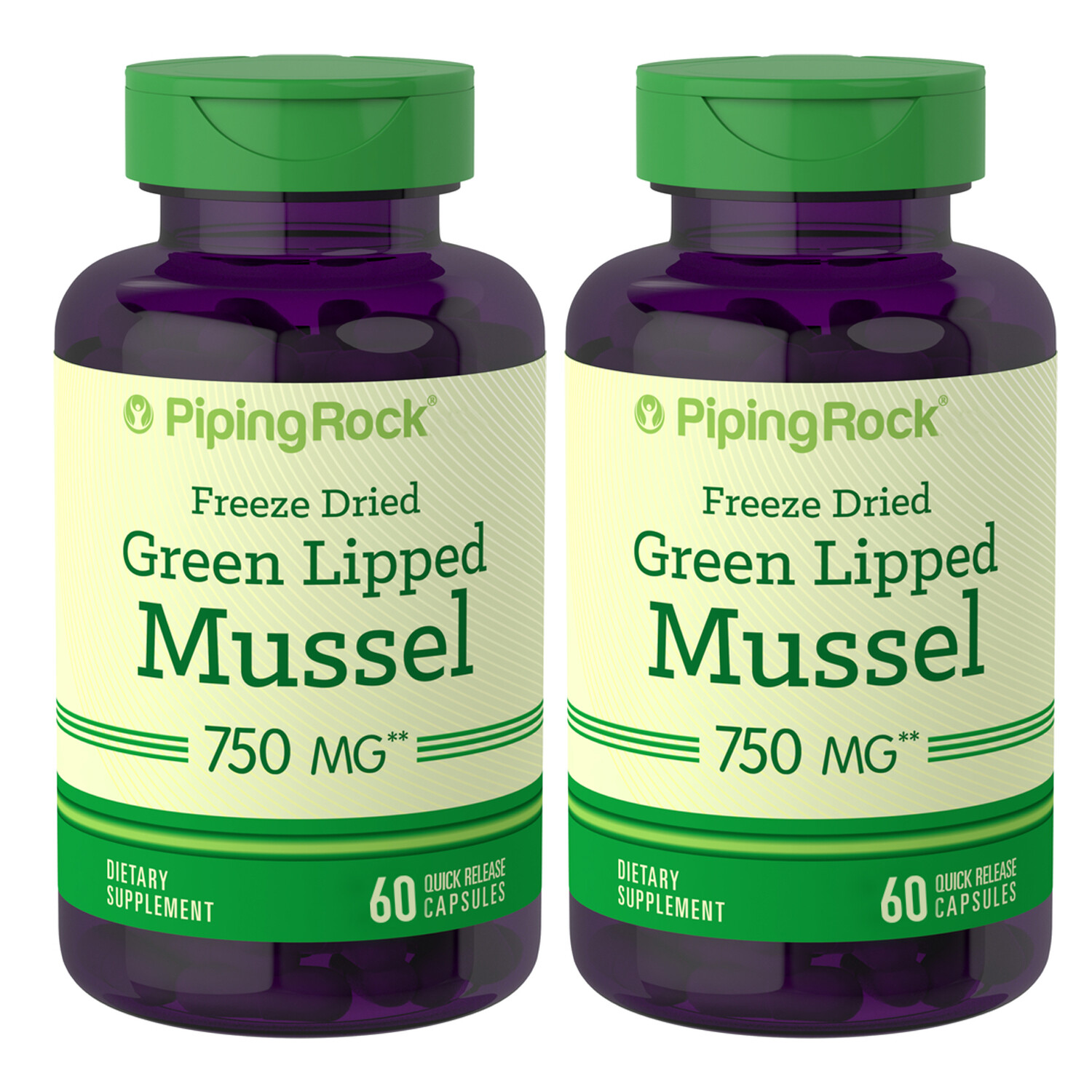 New Zealand Green Lipped Mussel 750mg 2X60 or 1×120 Caps (Perna canaliculus)