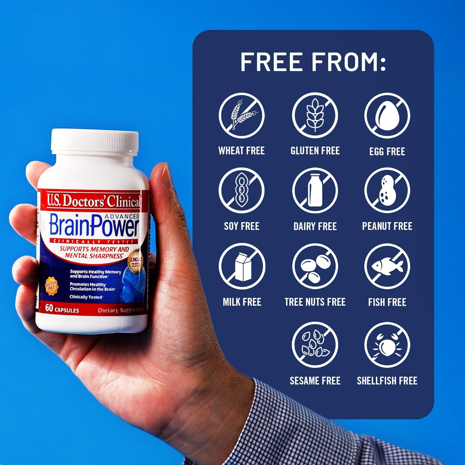 U.S. Doctors’ Clinical BrainPower Memory Support Supplement – Advanced Brain Hea