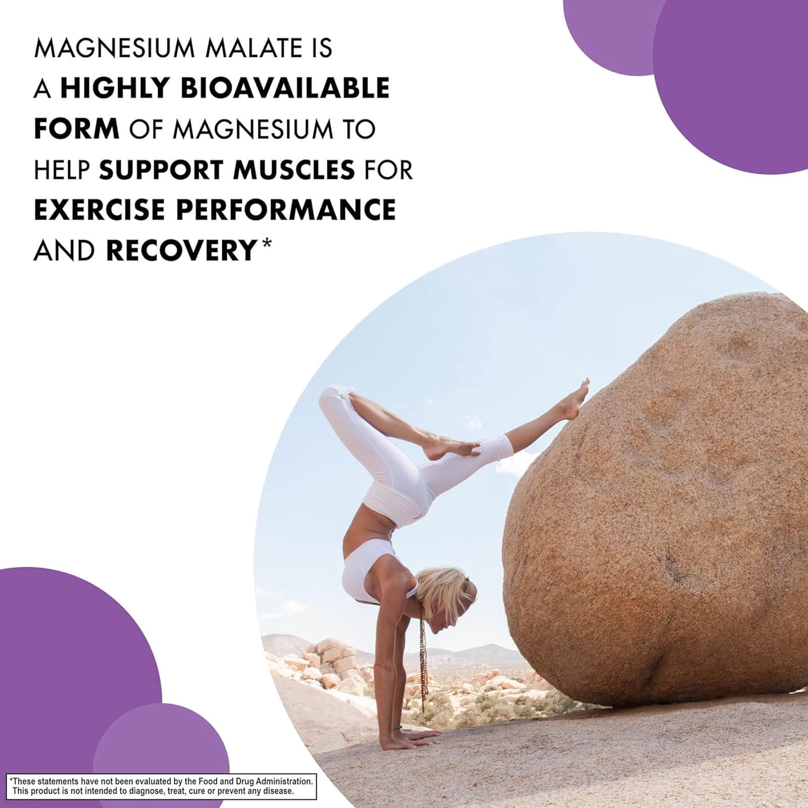 Bluebonnet Magnesium Malate 90 Vegetable Capsules, Energy, Muscle & Joint Health