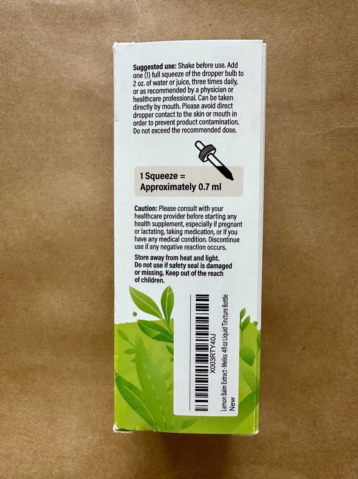 Best Large 4 Oz Organic Lemon Balm Tincture – Mood Supplement W/Lemon Balm Leaf