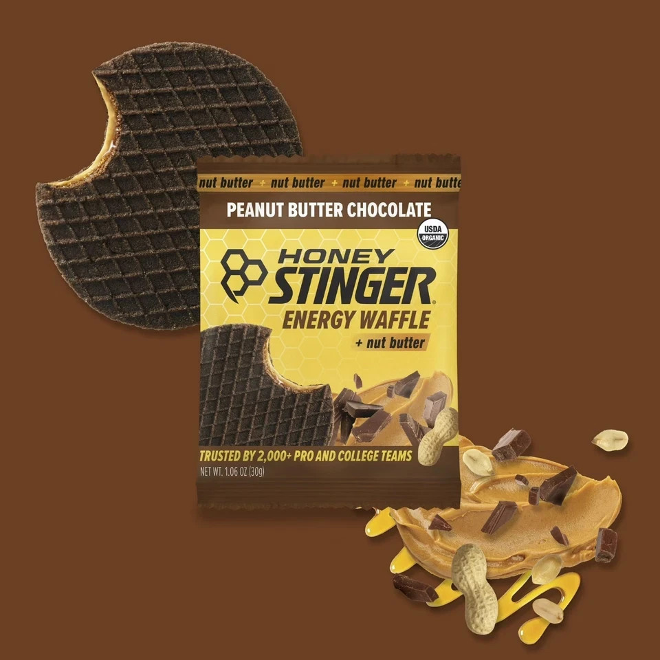 Honey Stinger Organic Energy Waffle Snack Peanut Butter Chocolat 1.06 oz 6 Count
