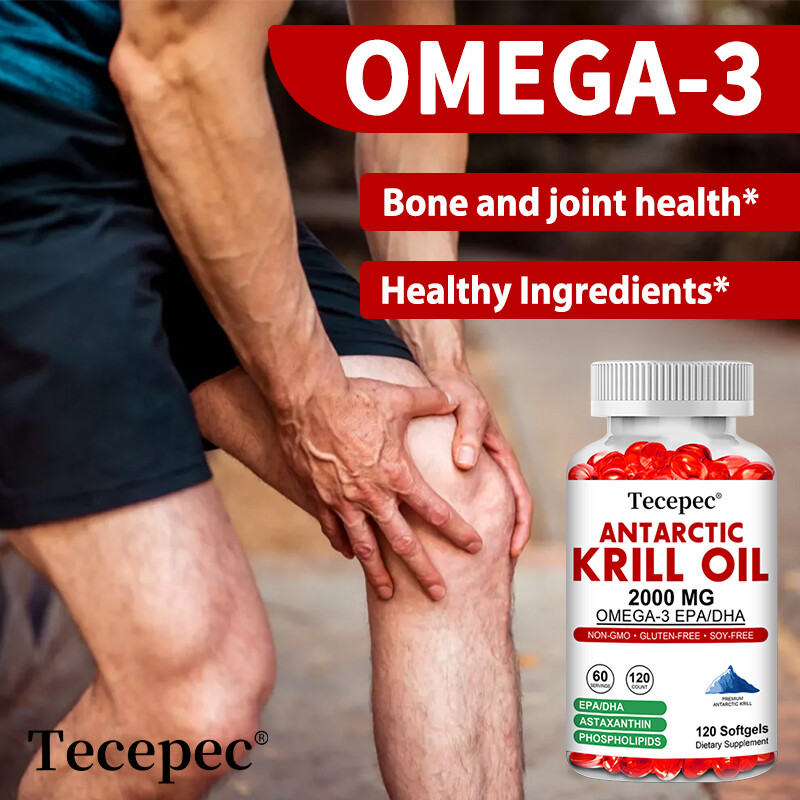 Antarctic Krill Oil 2000mg – with Omega-3 EPA, DHA, Astaxanthin & Phospholipids