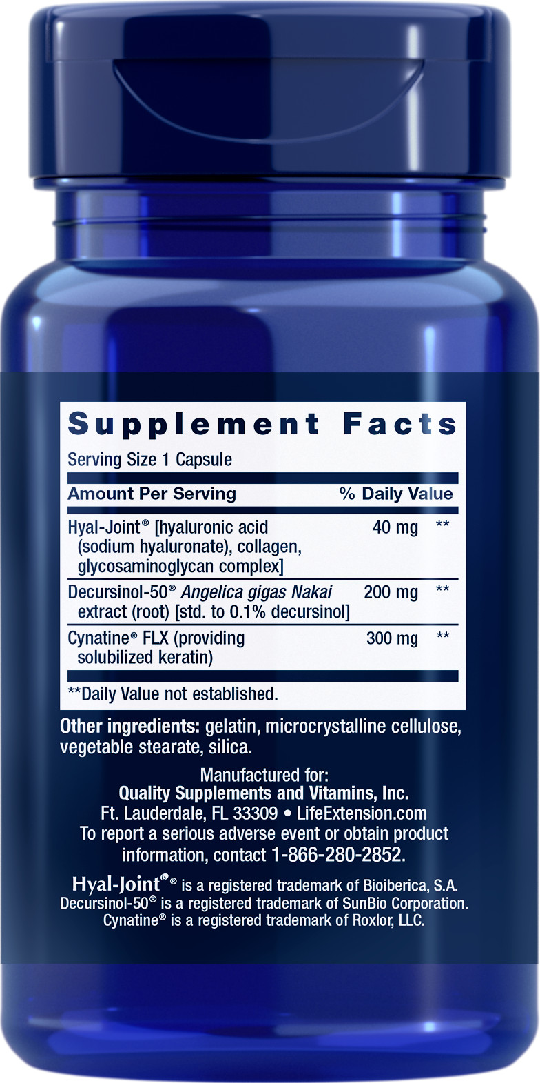 5 PACK Life Extension Fast Acting Joint Formula One per Day Support 30 Capsules