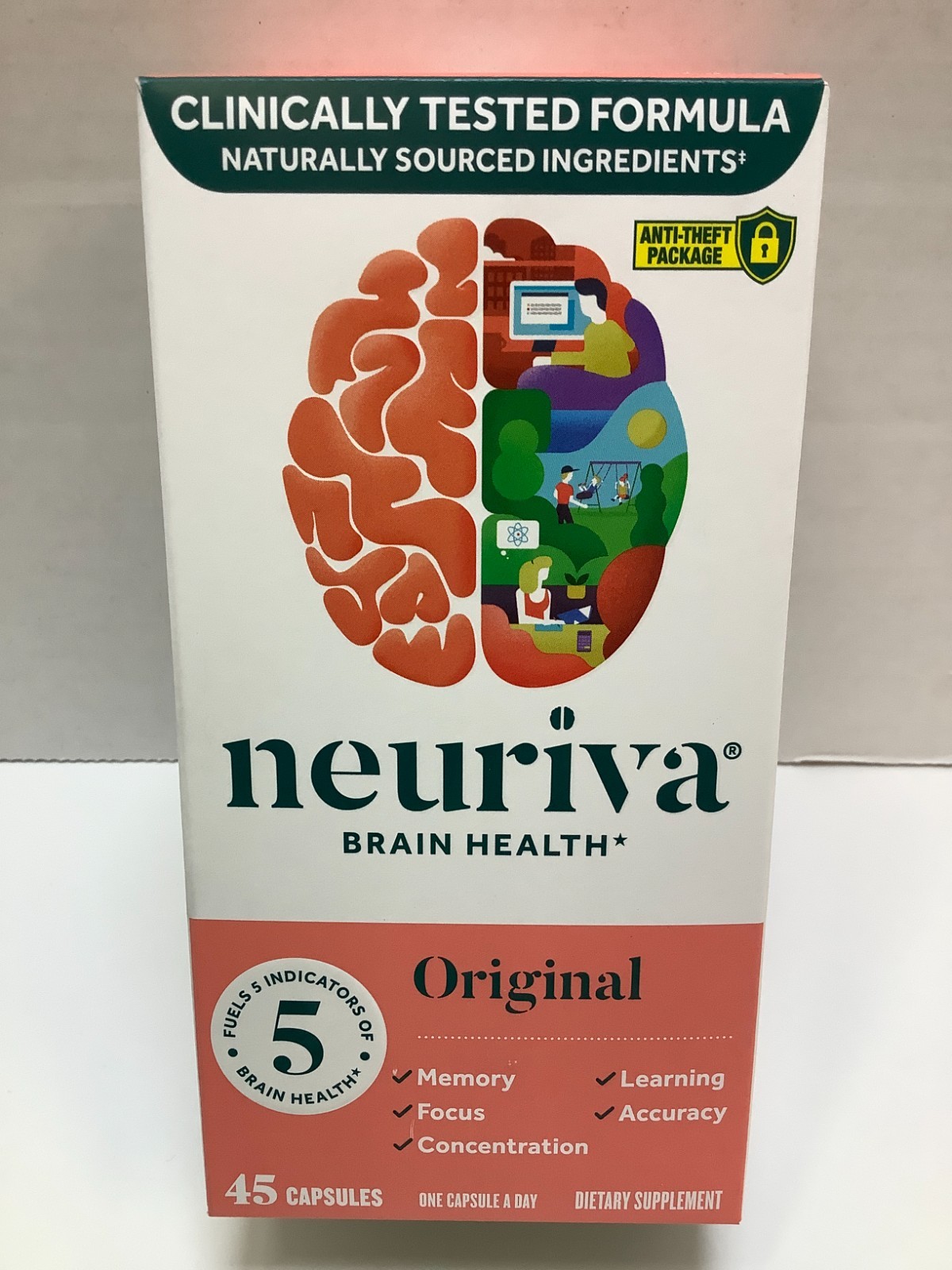Neuriva Brain Health Original 5 Fuel 4 Memory Focus Concentration, 45ct, 10/2026