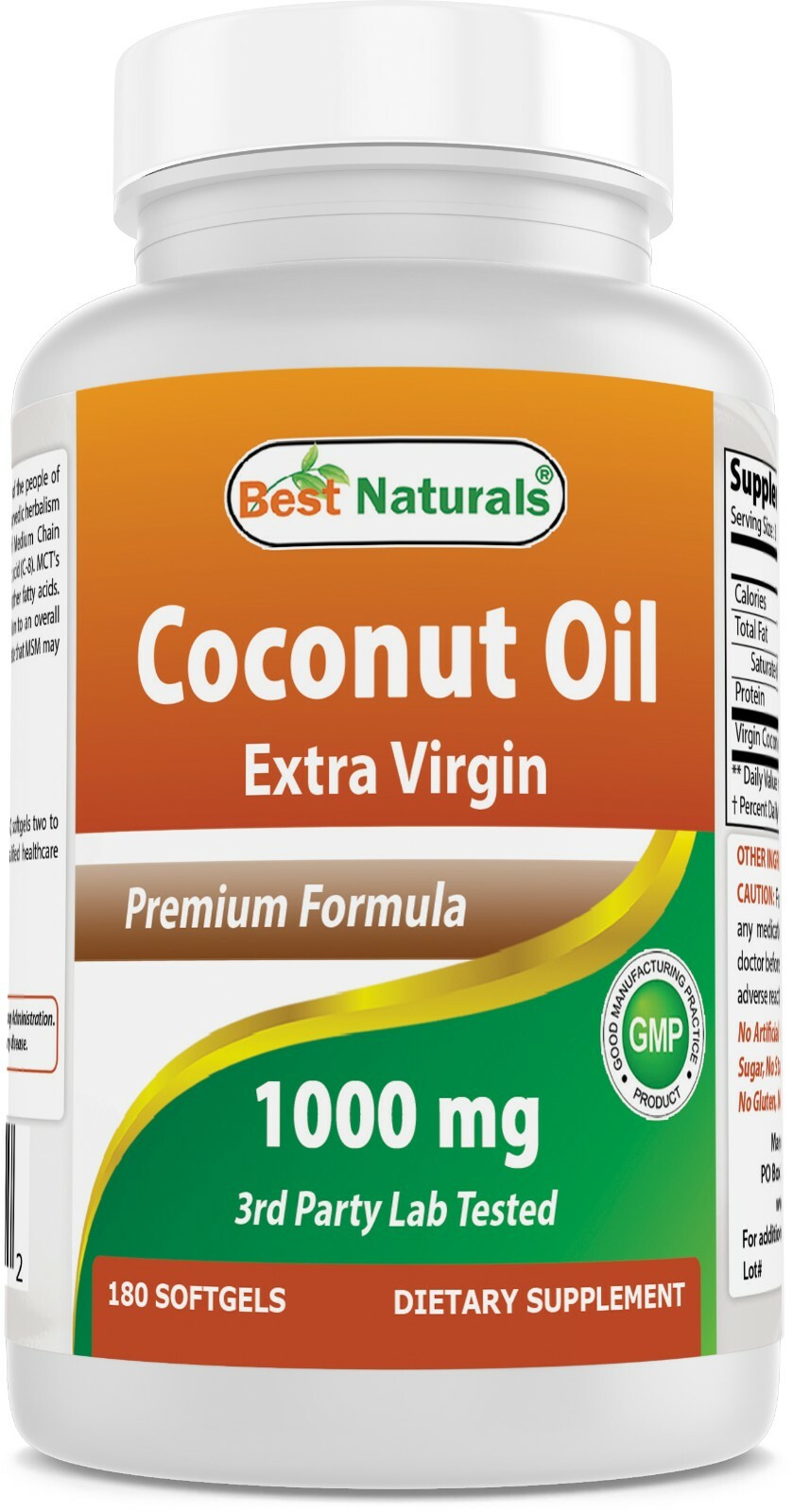 Best Naturals Coconut oil 1000 mg 180 Softgels