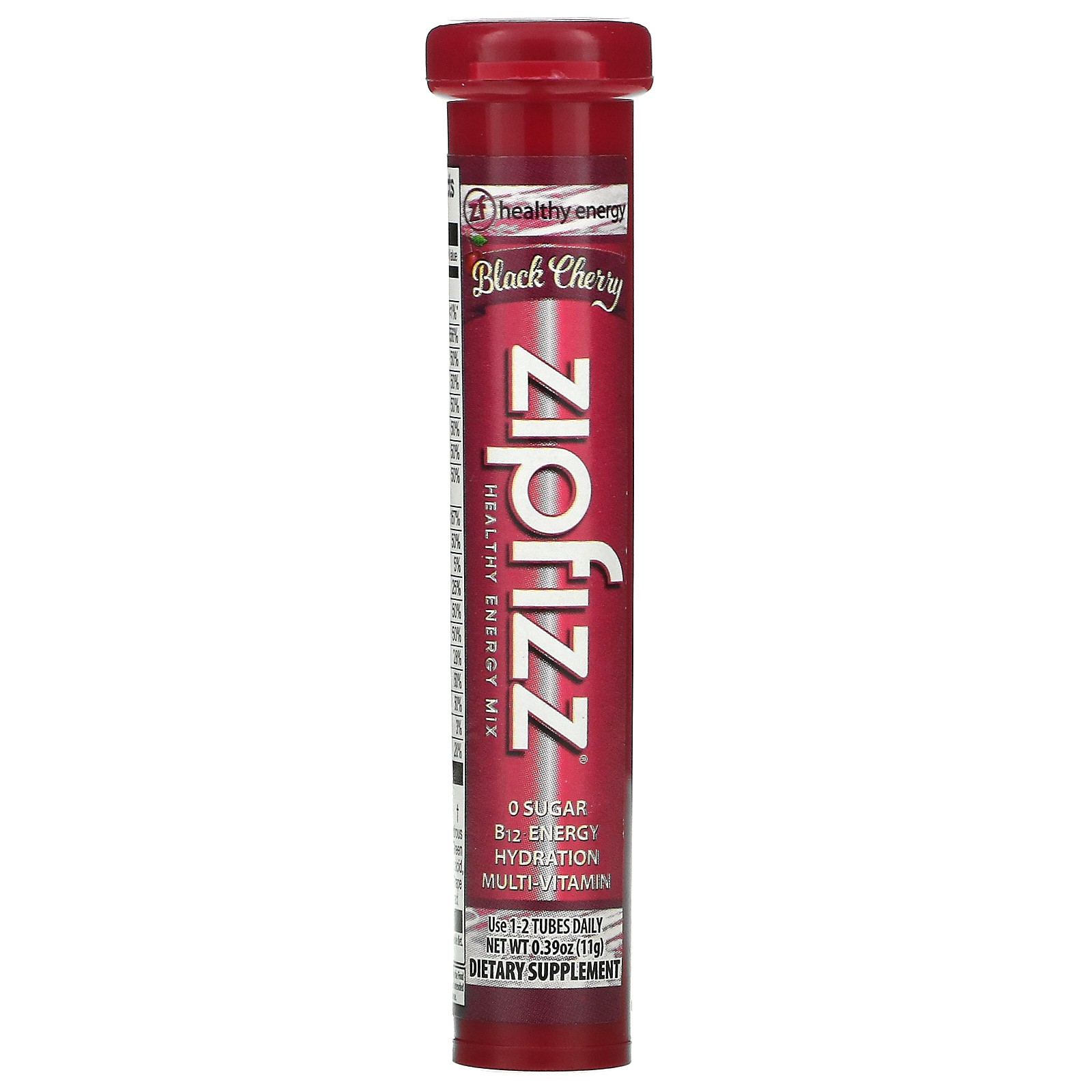 Energy Drink Mix, Black Cherry, 20 Tubes, 0.39 oz (11 g) Each