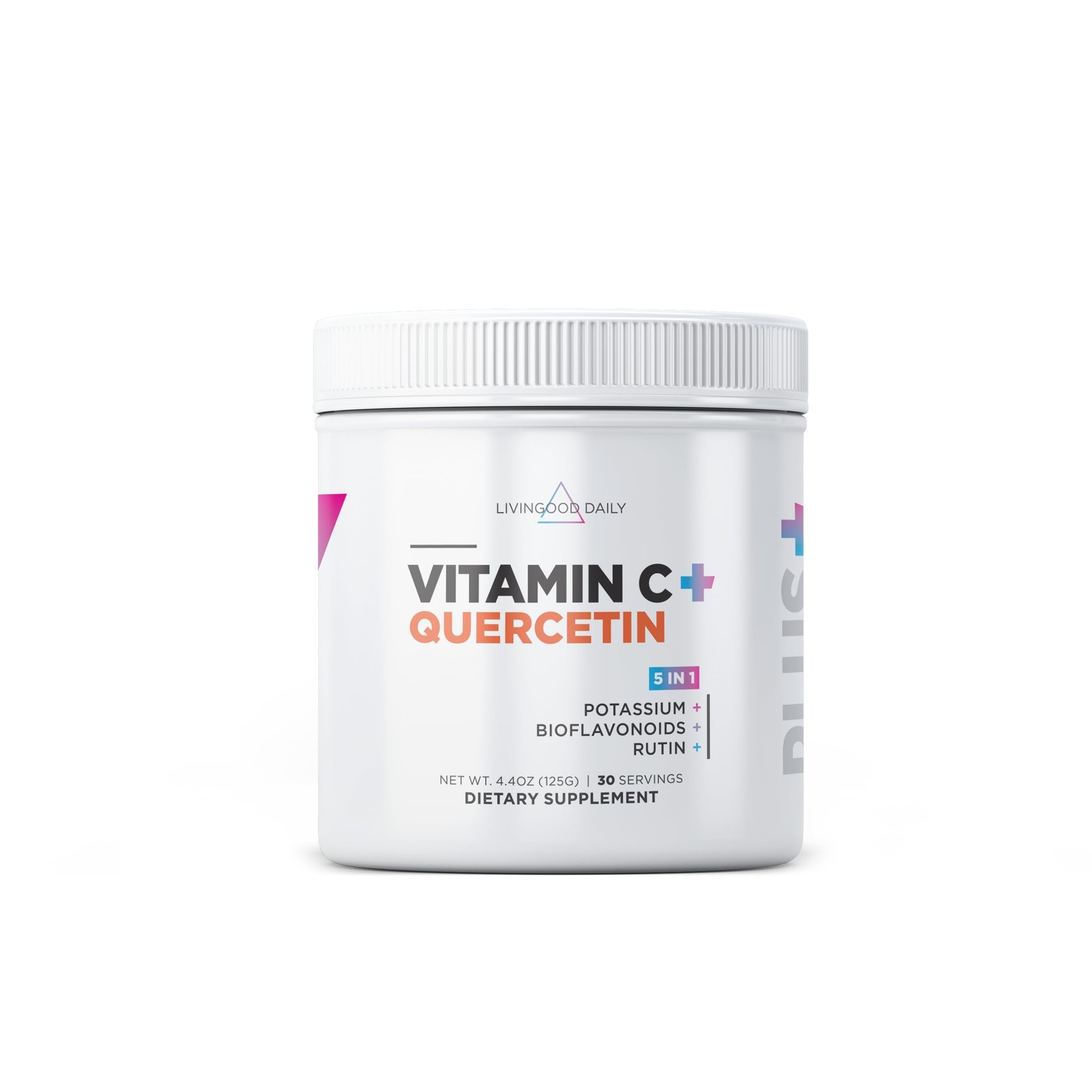 Livingood Daily High Dose Vitamin C Powder Supplement, 4.37 Ounce (Pack of 1)